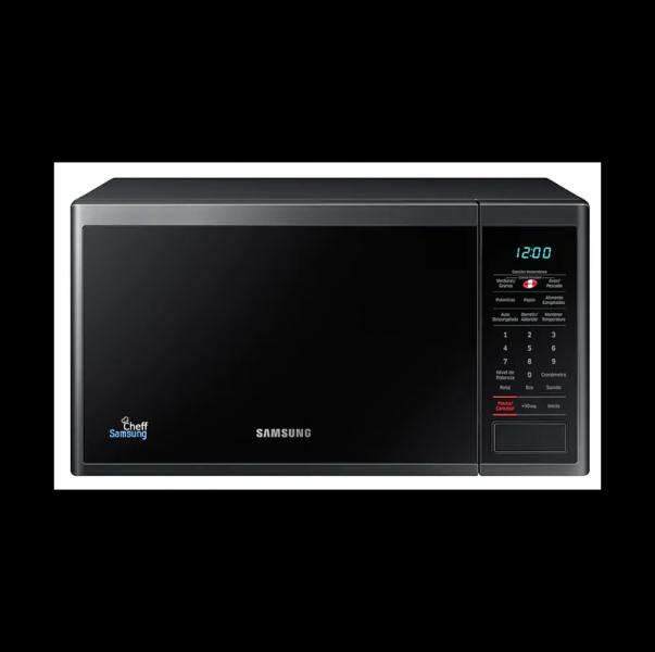 horno microondas negro 23l ms23j5133agpe samsung