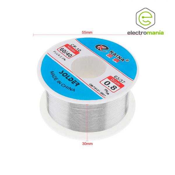 estano para soldar 0.8mm - electromania